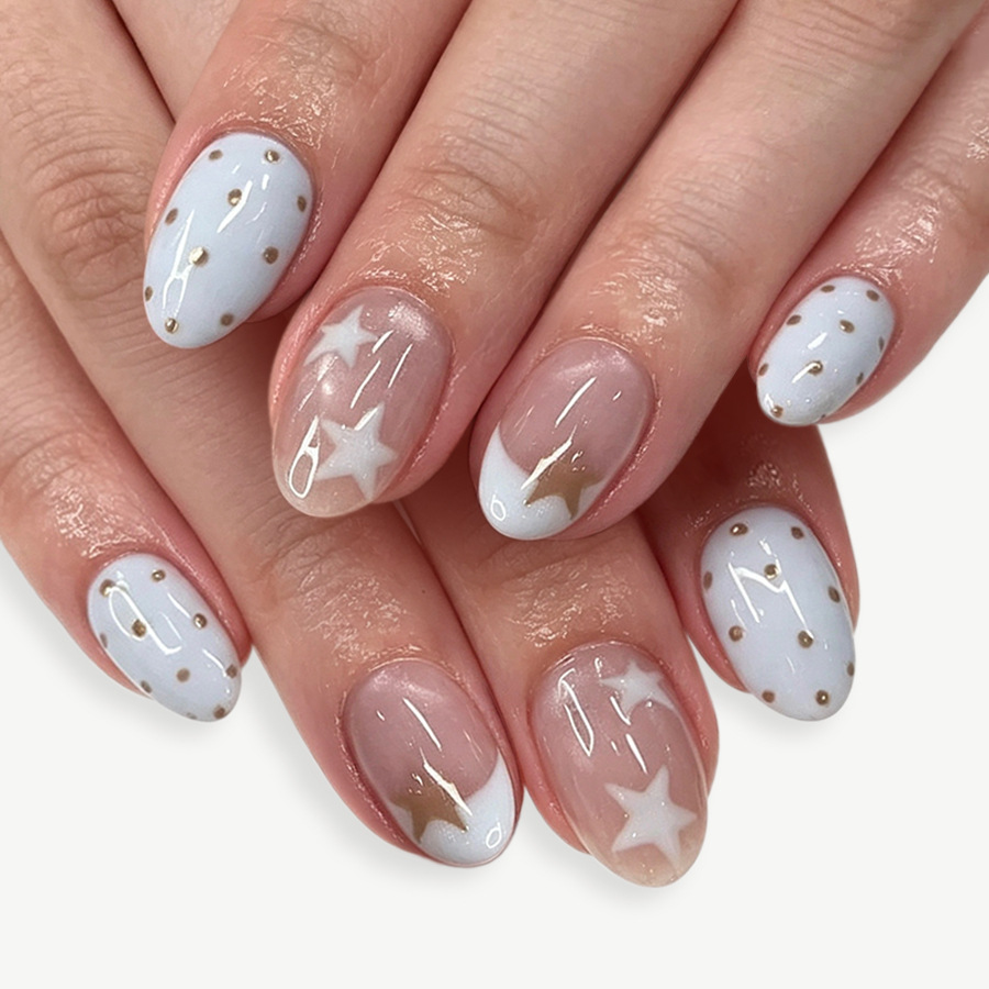 Nail Art Press On - 24 pezzi di unghie finte a