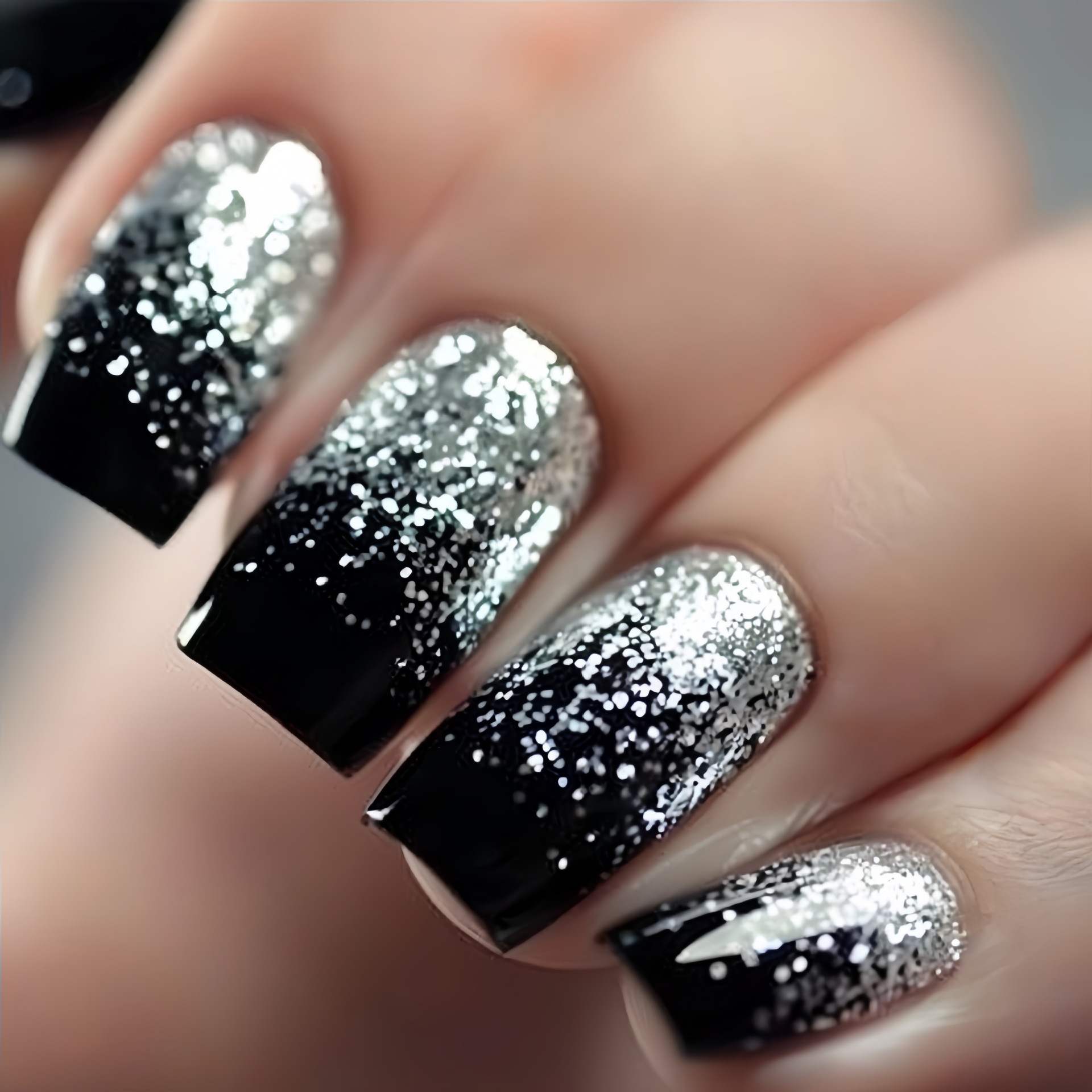 Nail Art Press On - Unghie finte corte medie Sfumatura marrone