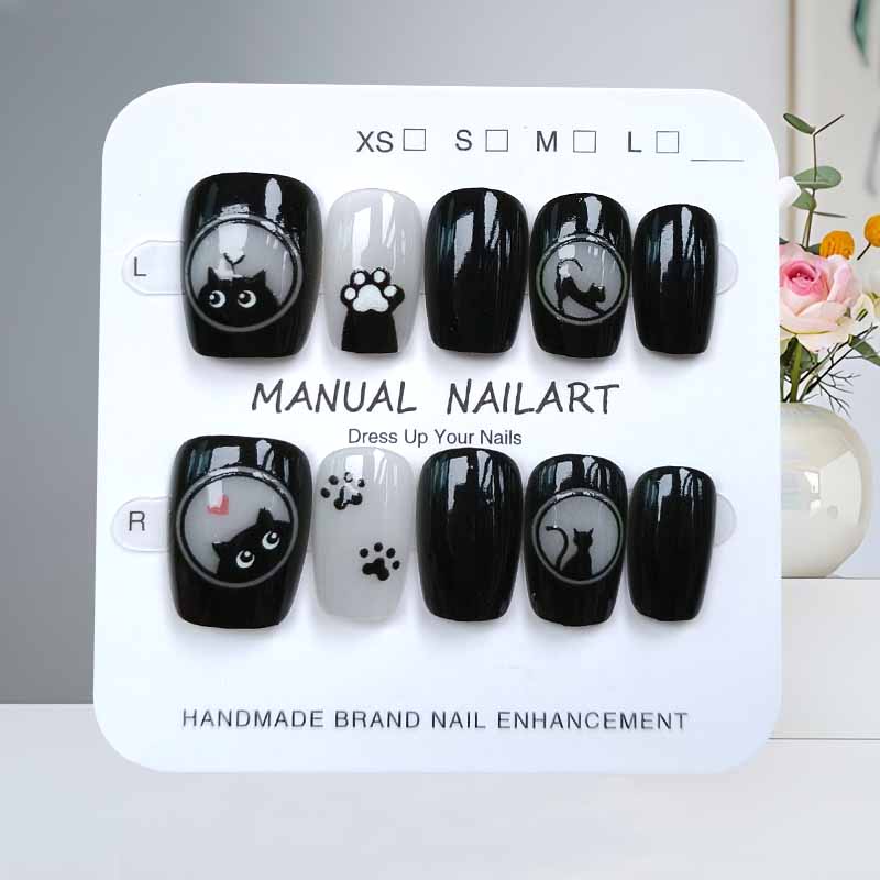 Nail Art Pink - 10 pezzi simpatico cartone animato gatto