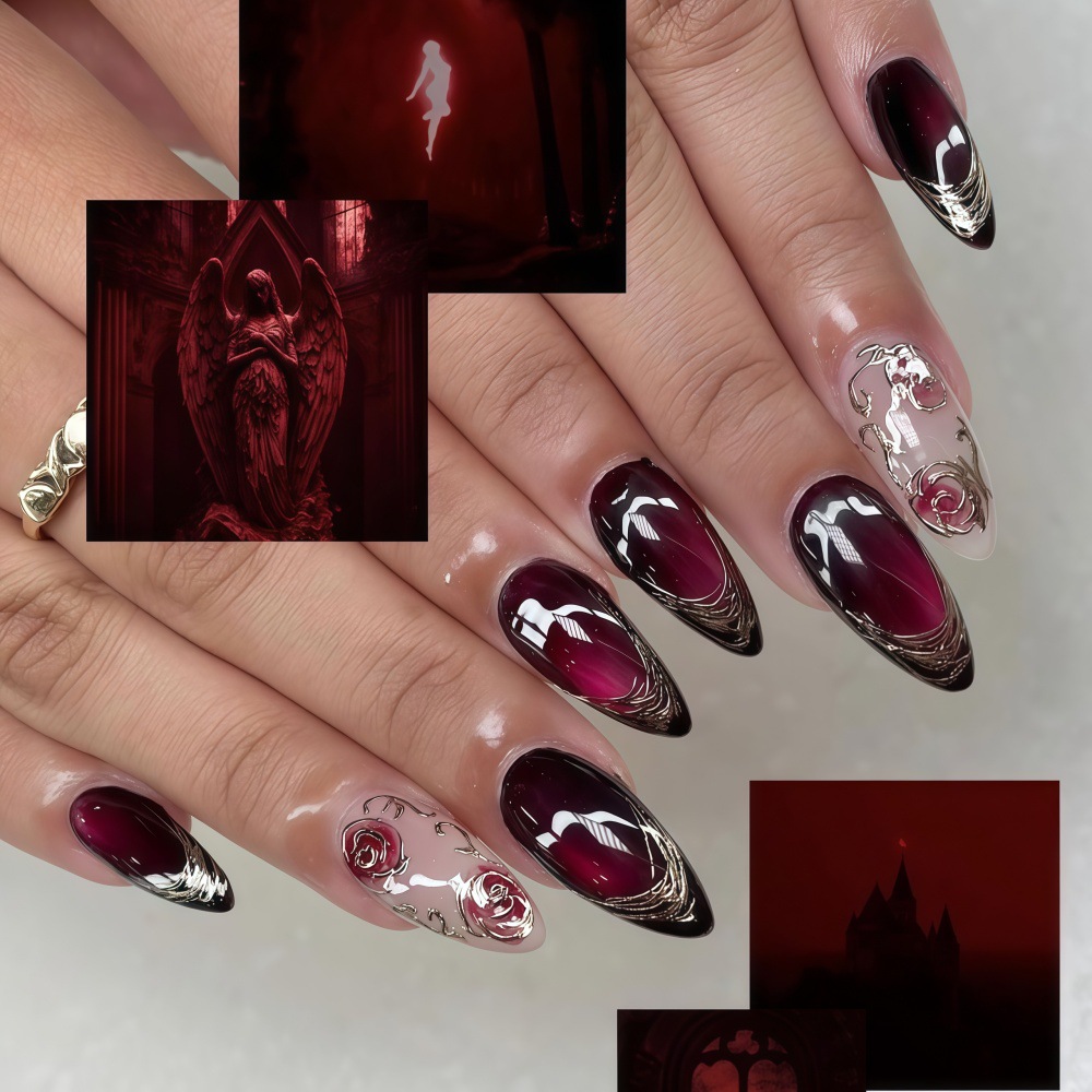 Unghie finte 3D per donne raga - Nail Art Press On recensione e prezzo