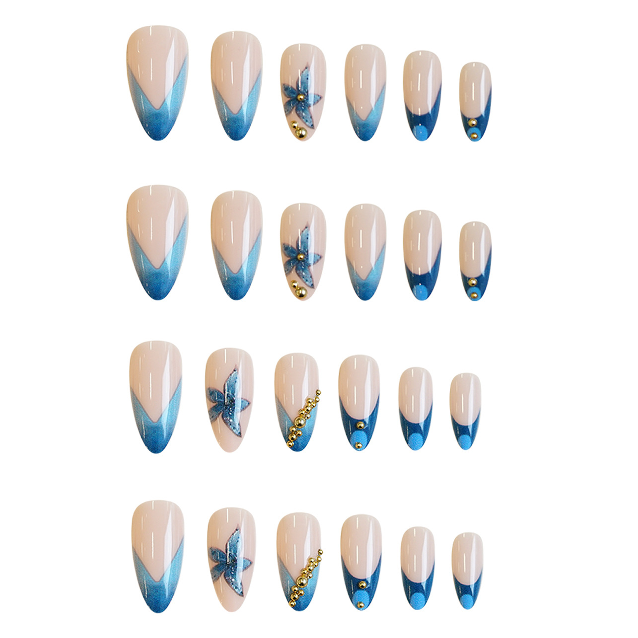 Unghie finte nude con stampa d - Nail Art Pink recensione e prezzo