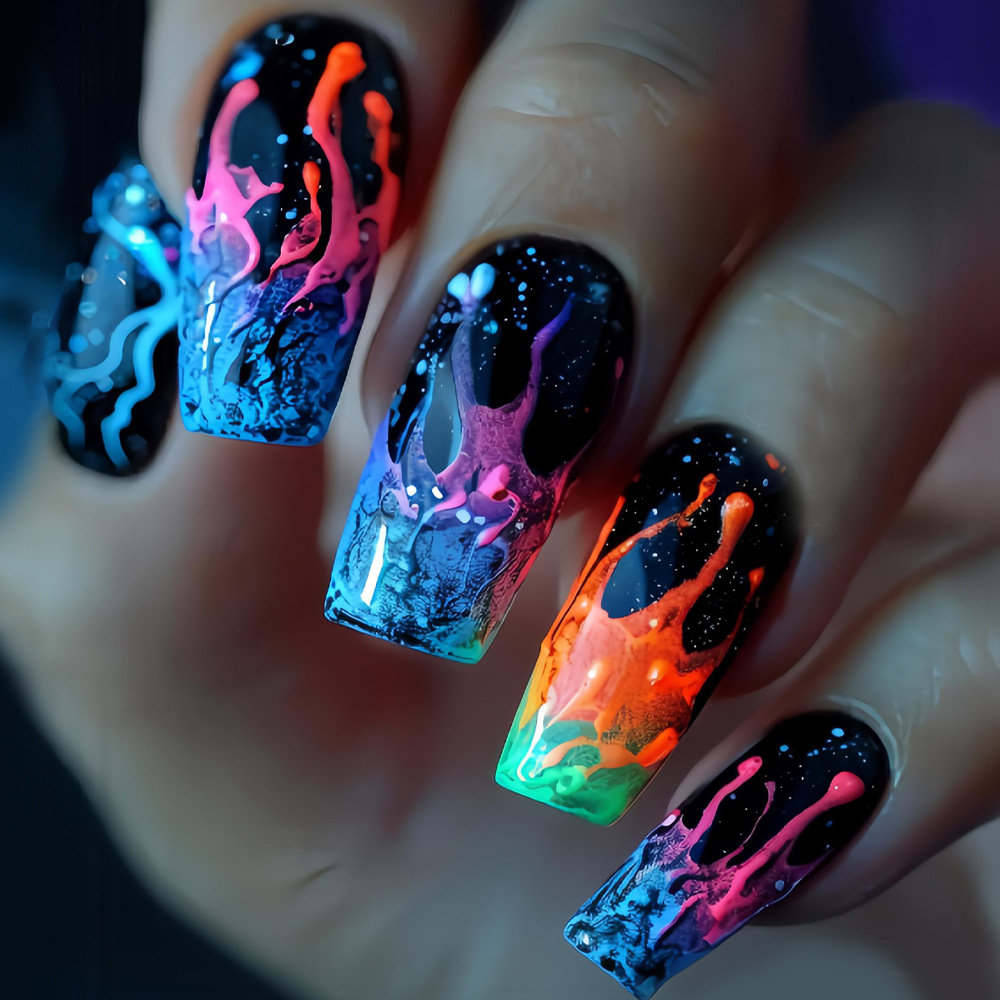 Unghie finte di media lunghezz - Nail Art Orange recensione e prezzo
