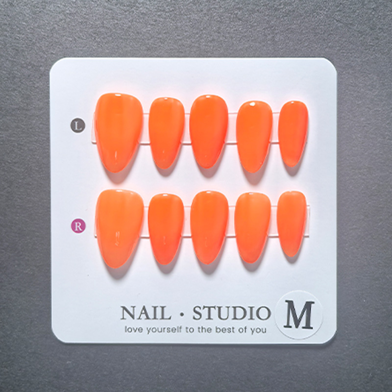 10 pz. Unghie Finte a Mandorla - Nail Art Orange recensione e prezzo