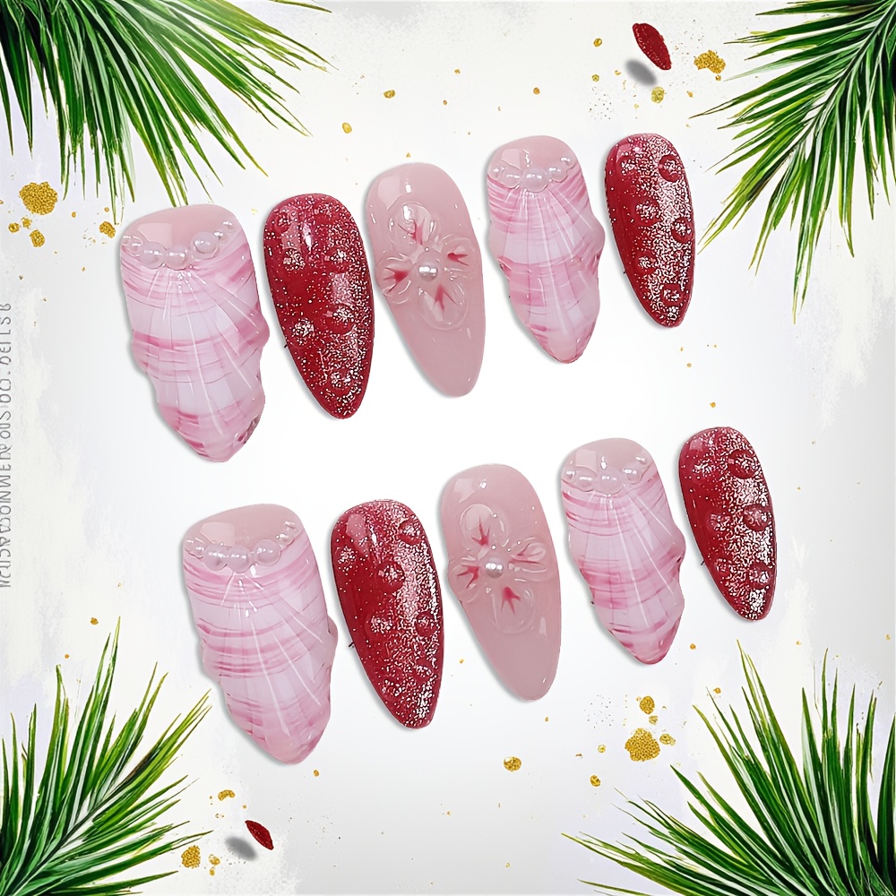 Kit di 10 Unghie Finte a Mando - Nail Art Pink recensione e prezzo