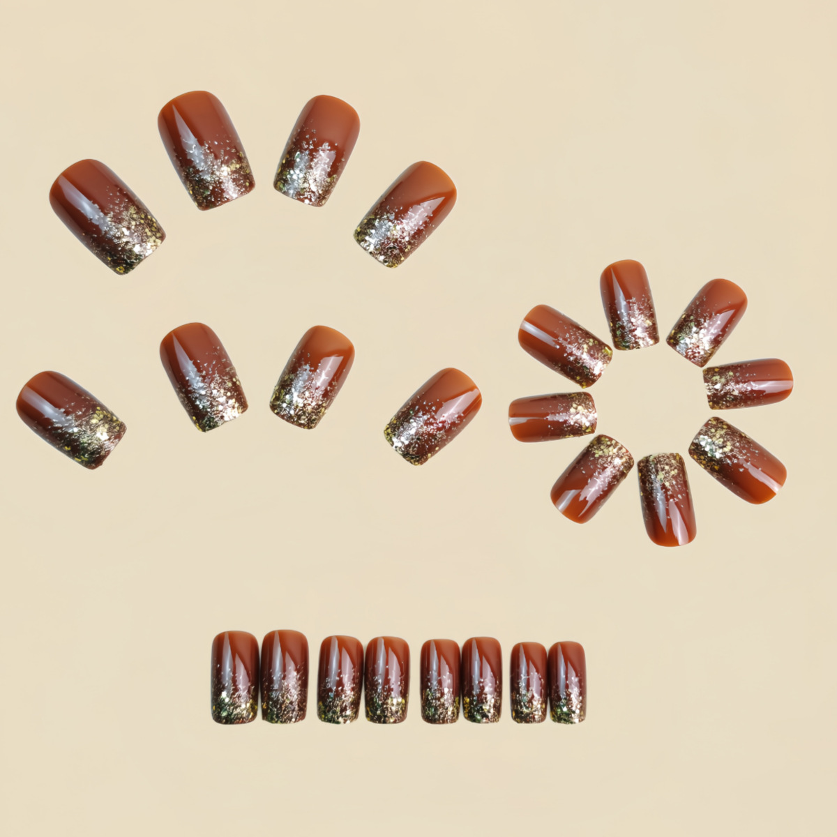 Unghie finte corte medie Sfuma - Nail Art Press On recensione e prezzo