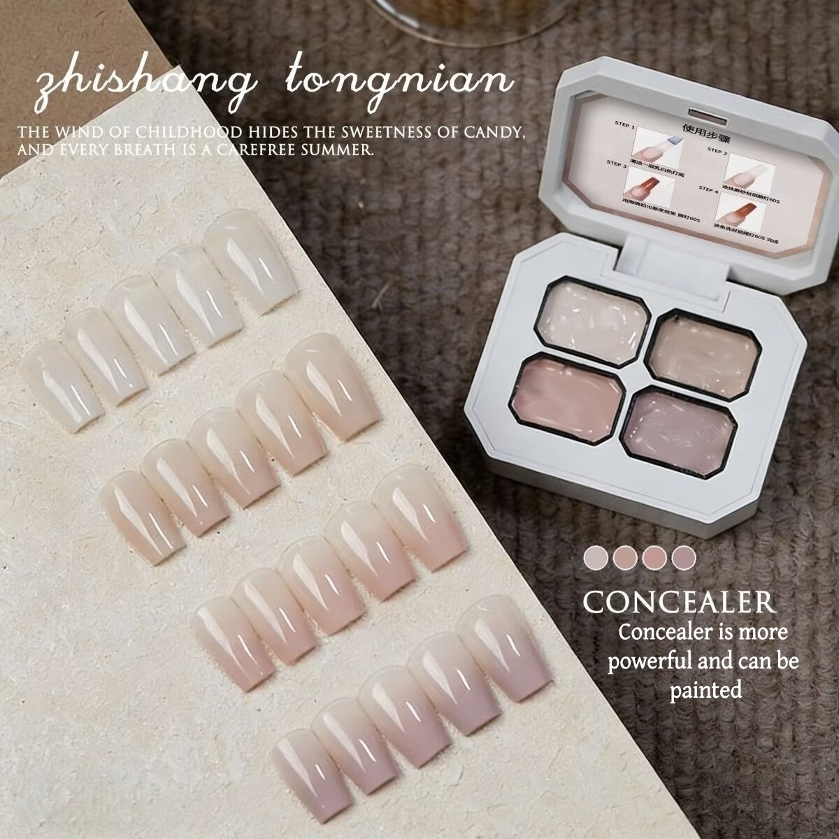 Gel per Unghie Sfumato in 4 Co - Nail Art Pink recensione e prezzo
